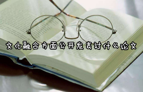 文化融合方面公開發表過什么論文